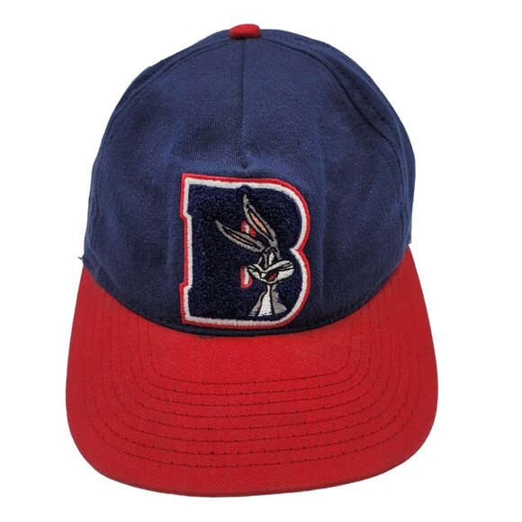 Acme Clothing Co Bugs Bunny Varsity B Hat Blue Embroidered Snapback 1991 USA VTG - Picture 2 of 10